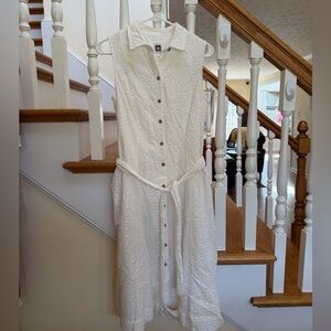 Anne Klein Cream Sleeveless Midi Dress